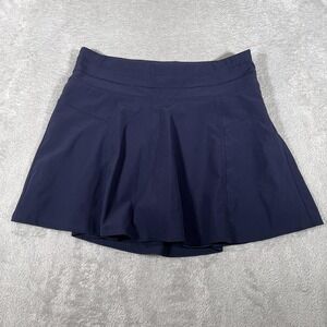 Athleta All Day Skort Womens 0 Navy Stretch Athletic Tennis Golf Pocket Travel